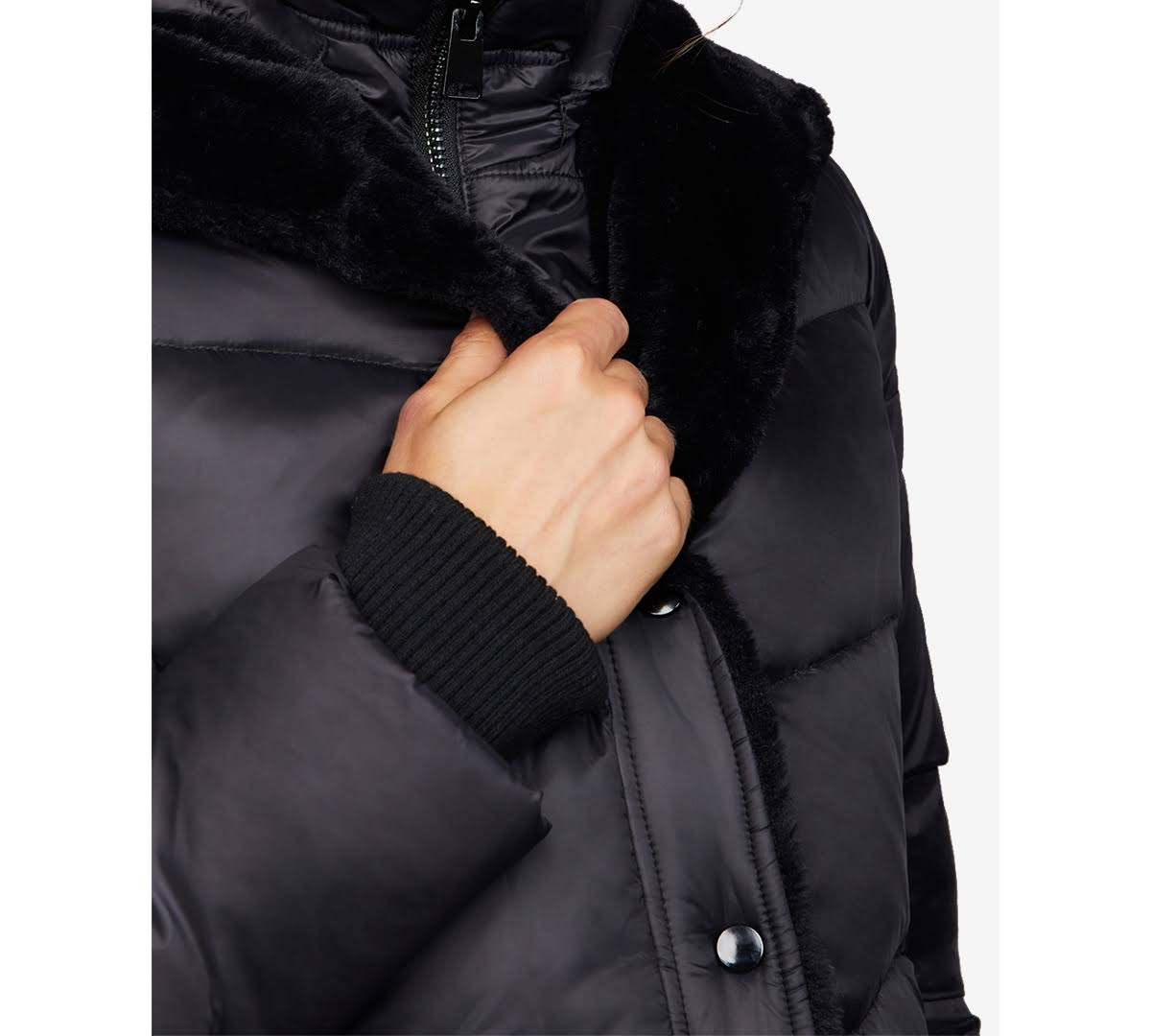 A Pea in The Pod – Quilted Puffer Maternity Jacket – M - Image 4