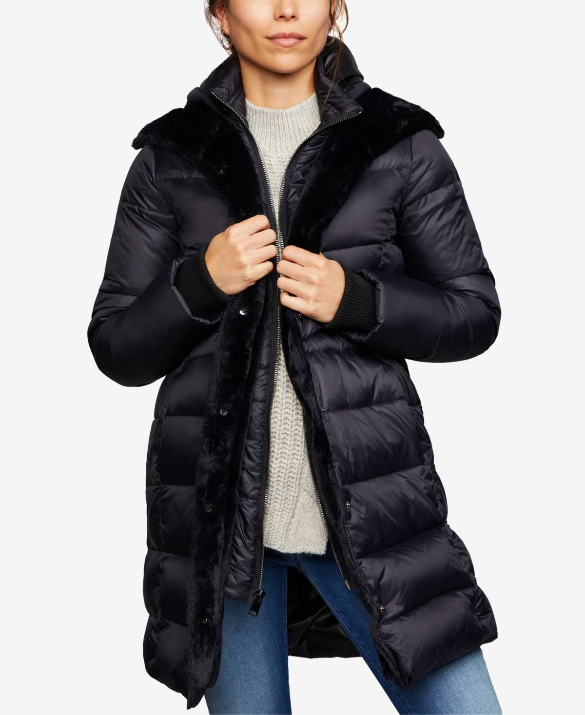 A Pea in The Pod – Quilted Puffer Maternity Jacket – M - Image 6