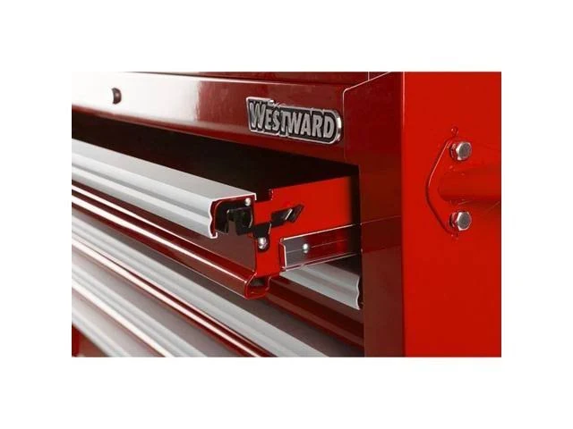 Westward 15-1/2×22 Side Cabinet, 7 Drawers, Red, 32H864 - Image 5