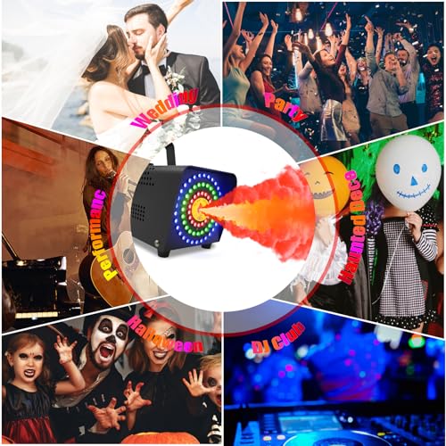 IMONE Smoke Machine with 72 LED Lights, Fog Machine with Remote Control, 500W and 2000 CFM Spray, Perfect for Wedding, Halloween, Party and Stage Effect - Image 6