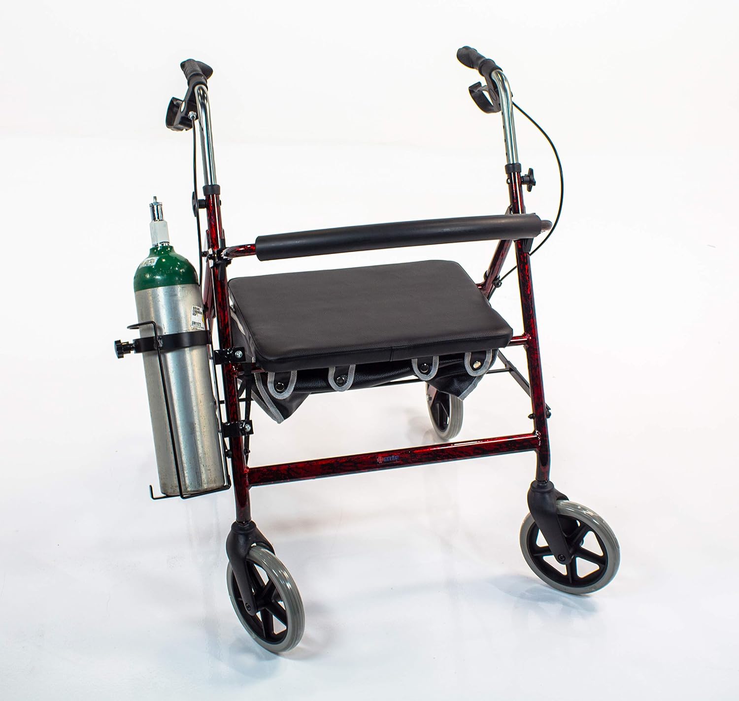 Walker Oxygen Tank Holder for Rollators & Walking Aids JO2W, Holds Single D or E Oxygen Cylinder Tanks - Image 3
