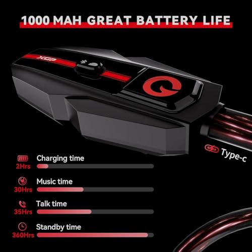Motorcycle Bluetooth Headset V5.2 with Music Sharing, 2-Way Motorcycle Helmet Bluetooth with IP67 Waterproof, Motorcycle Communication Systems with Hi-FI Speakers for ATV/Snowmobile/Ski, 2 Pack - Image 15