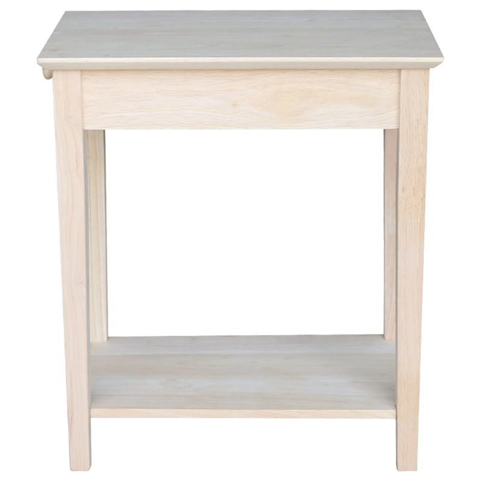 Pemberly Row 1 Drawer Transitional Wood Narrow End Table in Natural - Image 11
