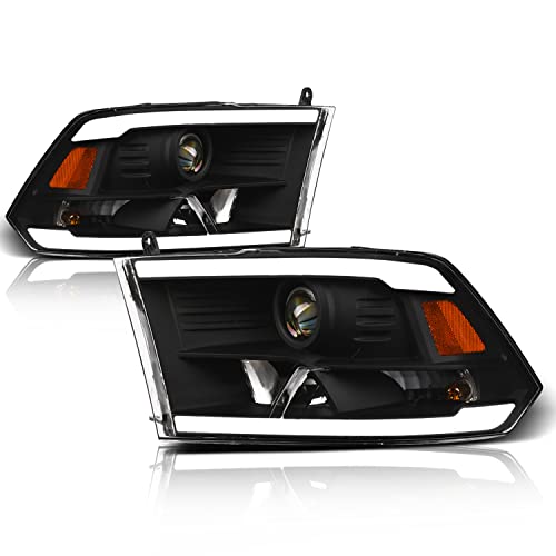Alpha Owls 8710401 Crystal Headlights With Switchback Sequential LED Light Bar & Startup Light – Black Amber Fits 2009-2018 Dodge Ram 1500 2500 3500/2019-2023 Classic Halogen Models - Image 18