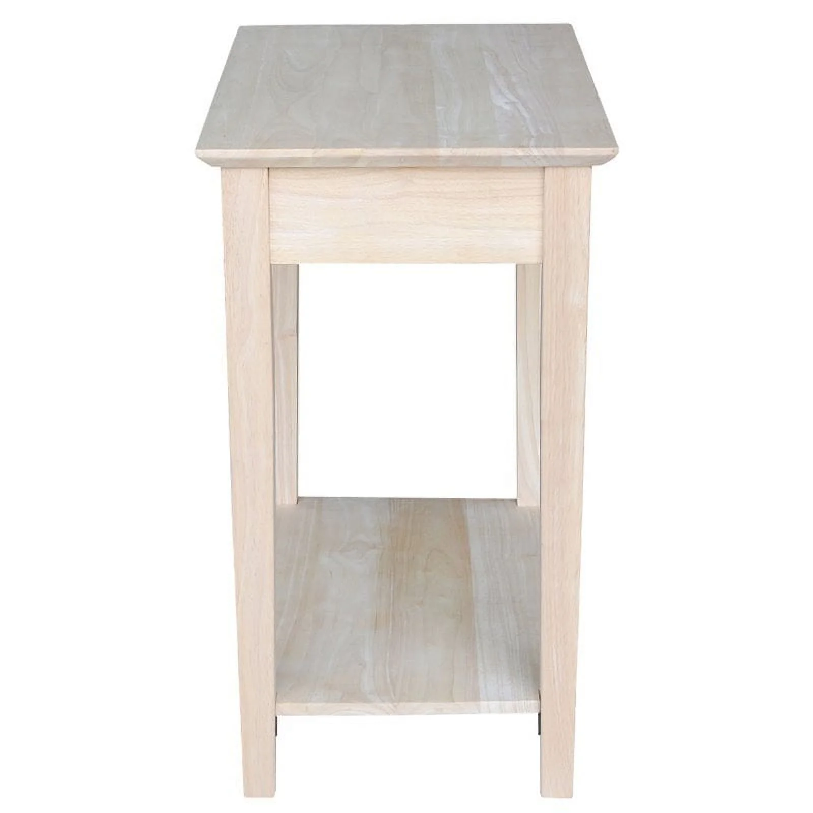 Pemberly Row 1 Drawer Transitional Wood Narrow End Table in Natural - Image 5